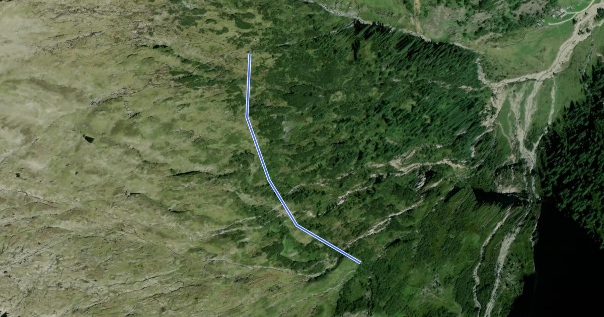 Маршрут Wanderweg 793a на спутниковом снимке