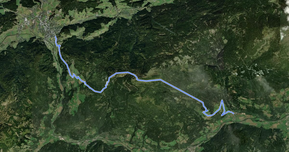 Маршрут Wanderweg 795 на спутниковом снимке