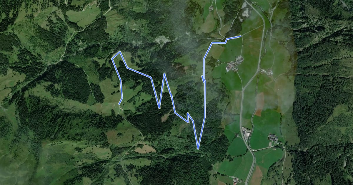 Маршрут Wanderweg 7a на спутниковом снимке