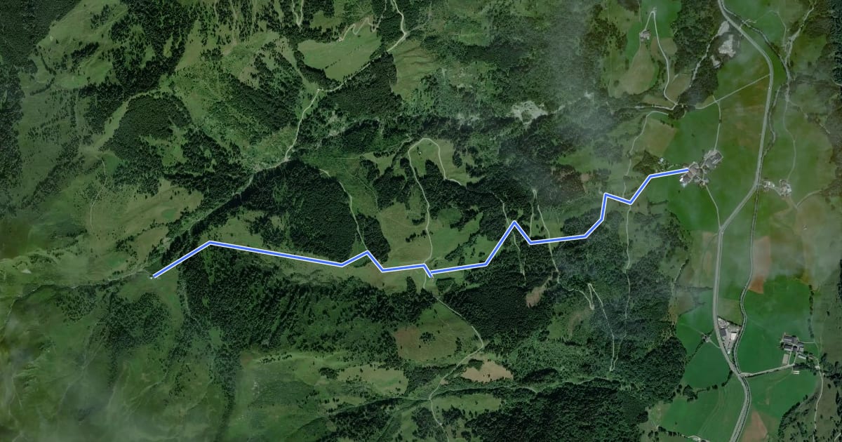 Маршрут Wanderweg 7b на спутниковом снимке