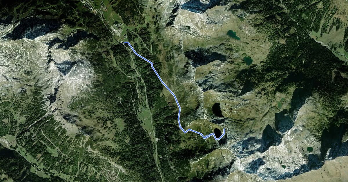 Маршрут Wanderweg 8 на спутниковом снимке