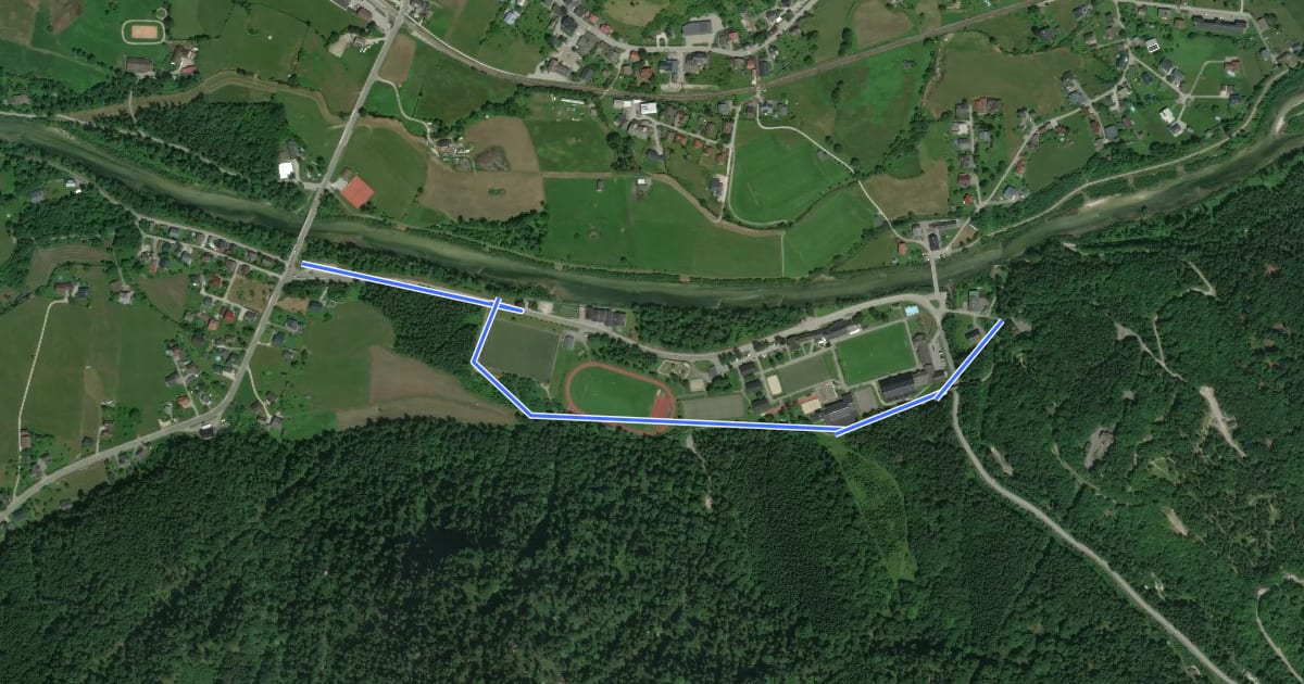 Маршрут Wanderweg 8 на спутниковом снимке