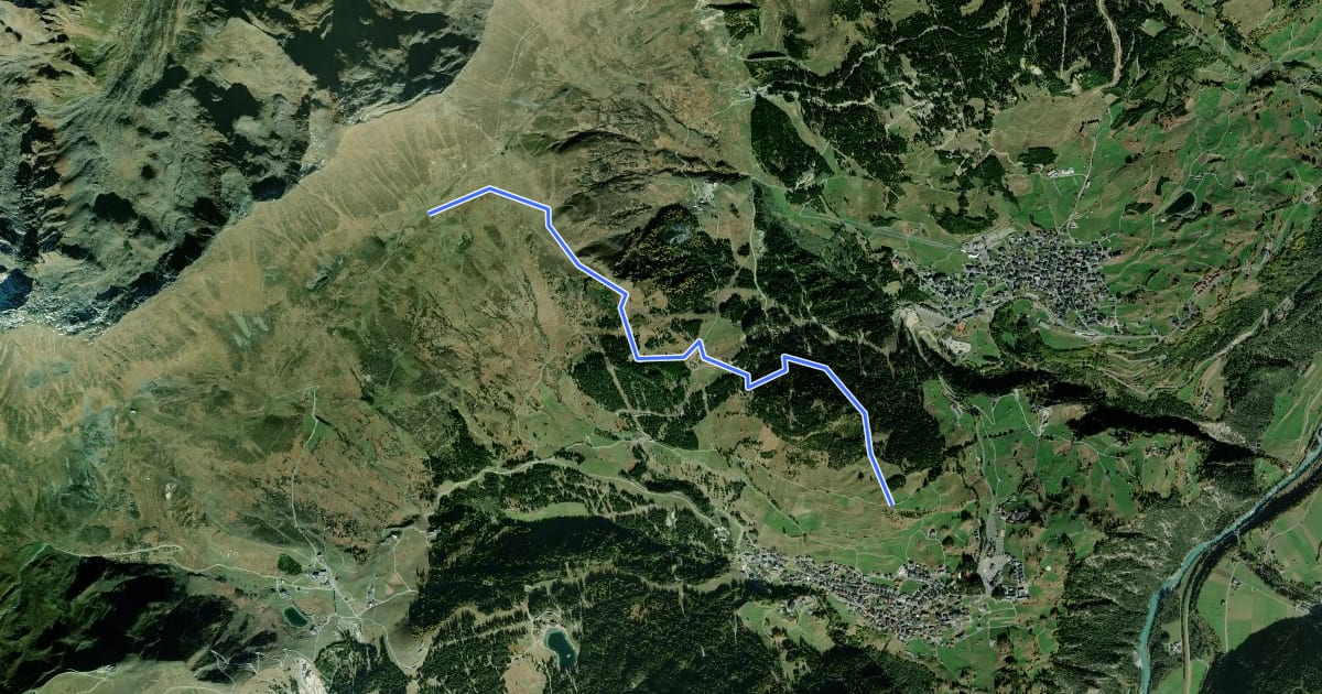 Маршрут Wanderweg 8 на спутниковом снимке
