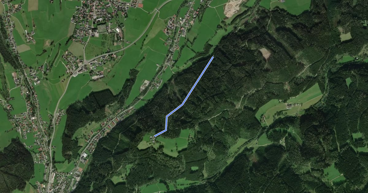 Маршрут Wanderweg 8 на спутниковом снимке