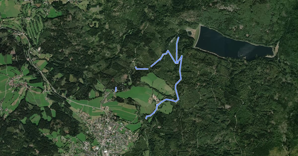 Маршрут Wanderweg 8 на спутниковом снимке