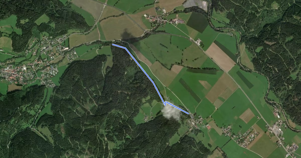 Маршрут Wanderweg 8 на спутниковом снимке