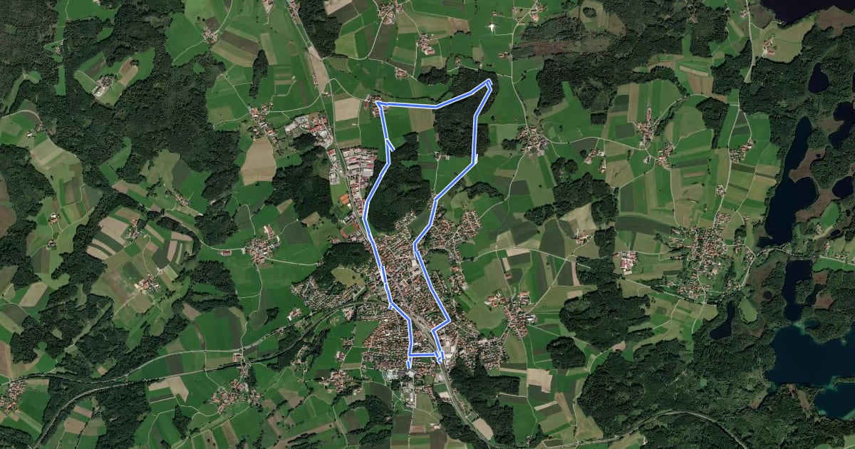 Маршрут Wanderweg 8 - Bad Endorf на спутниковом снимке