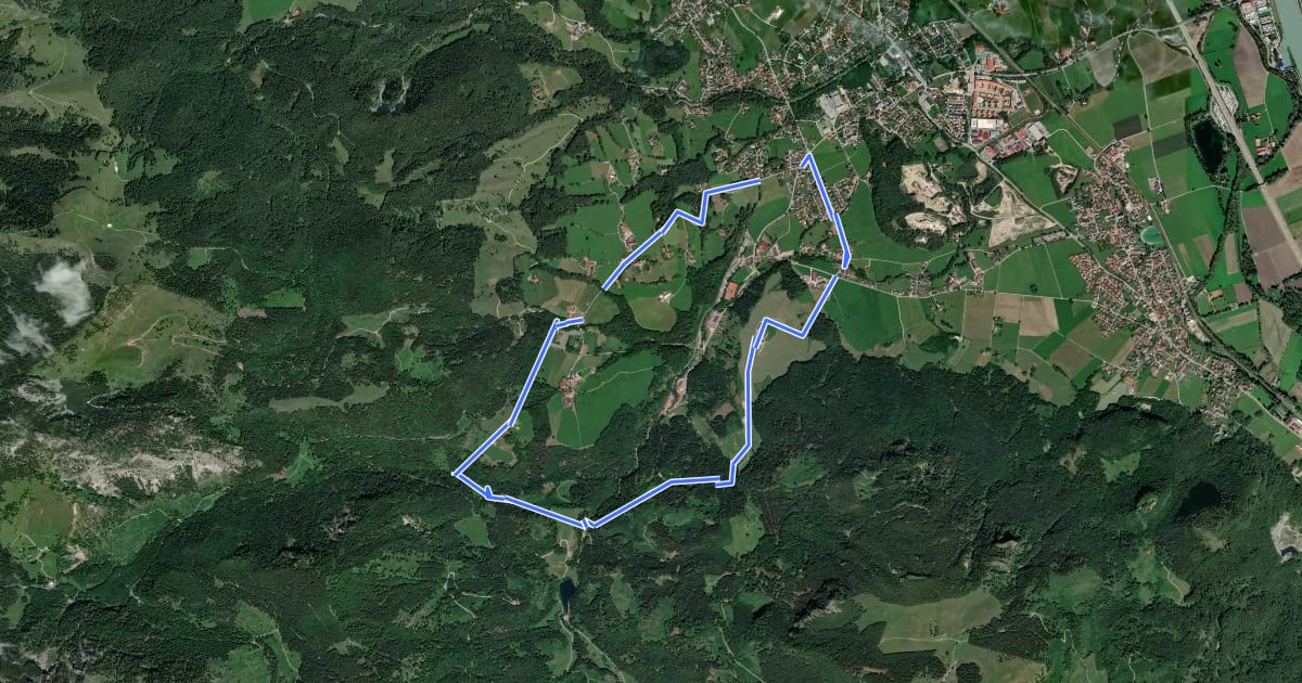 Маршрут Wanderweg 8 - Brannenburg на спутниковом снимке