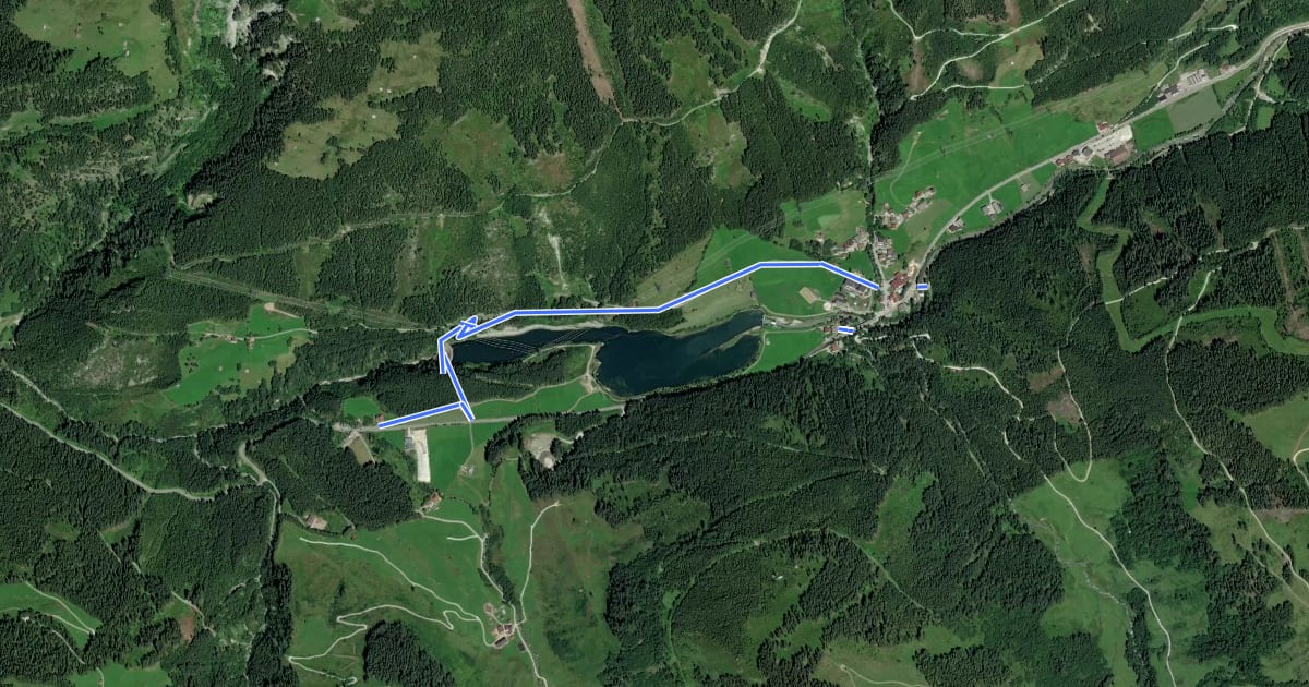 Маршрут Wanderweg 8 - Gerlos на спутниковом снимке