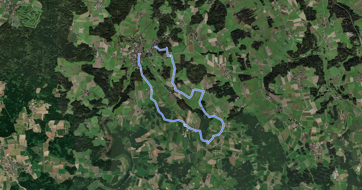 Маршрут Wanderweg 8, Glonn на спутниковом снимке