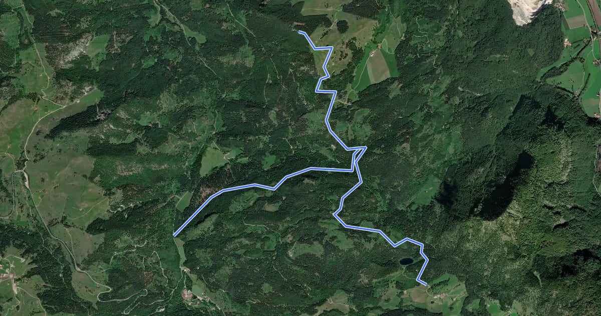 Маршрут Wanderweg 8 - Oberaudorf на спутниковом снимке