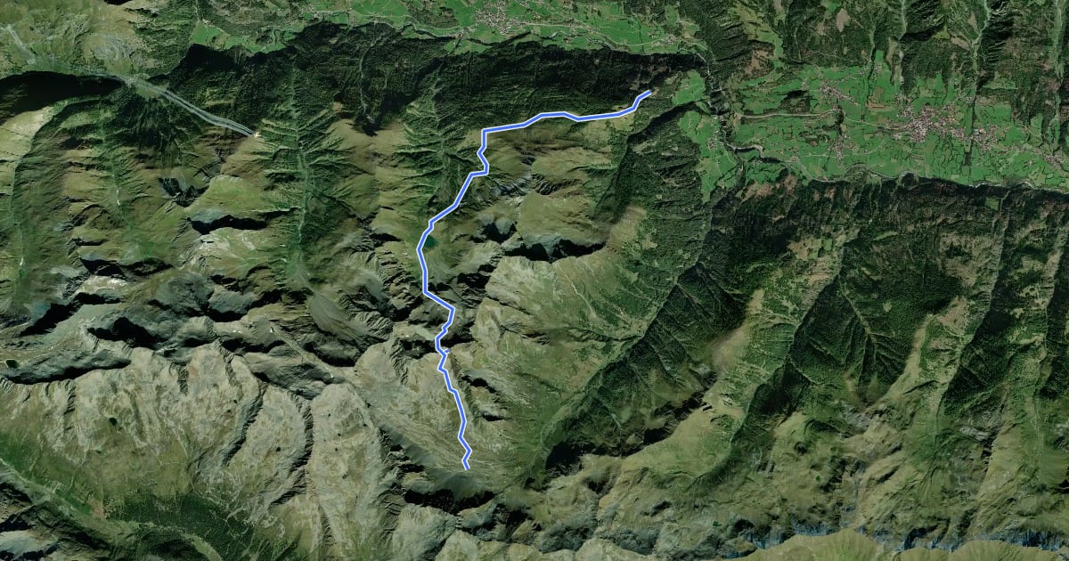 Маршрут Wanderweg 80 на спутниковом снимке
