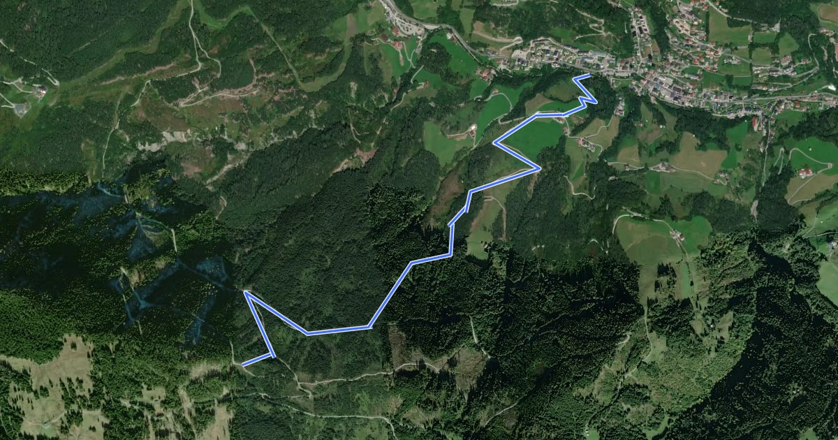 Маршрут Wanderweg 80 на спутниковом снимке