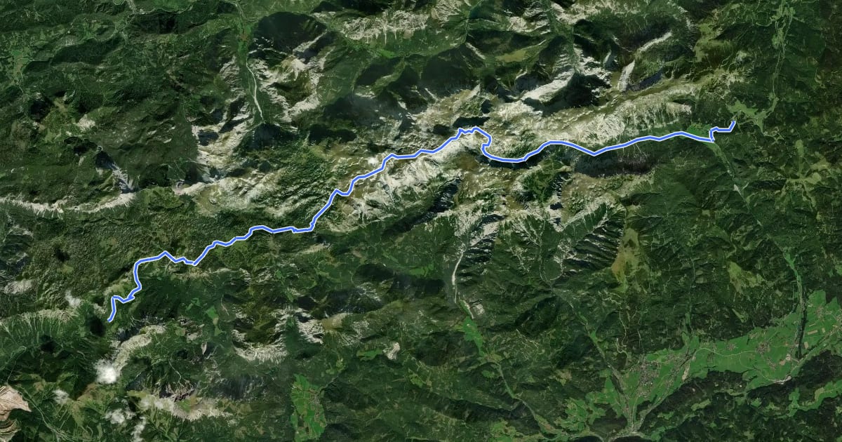 Маршрут Wanderweg 805 на спутниковом снимке