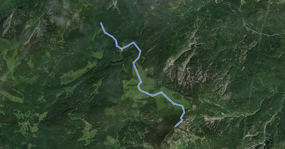 Маршрут Wanderweg 812 на спутниковом снимке