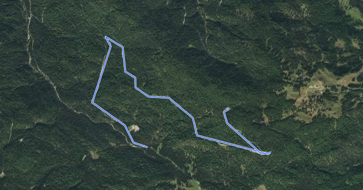 Маршрут Wanderweg 812 (blau) на спутниковом снимке