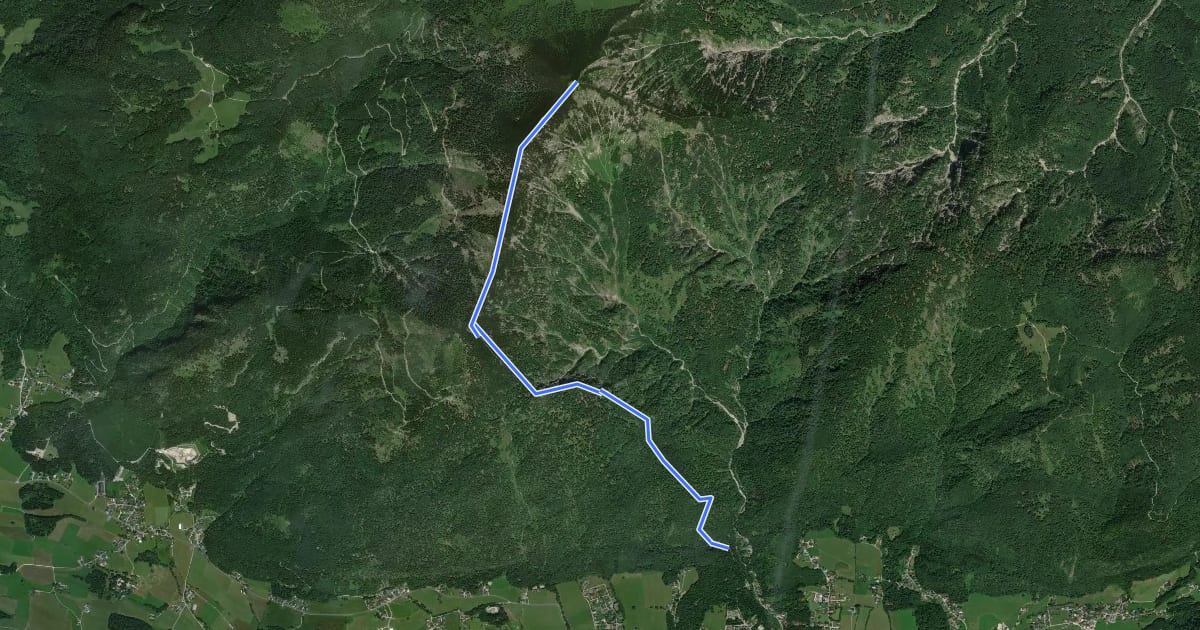 Маршрут Wanderweg 814 на спутниковом снимке