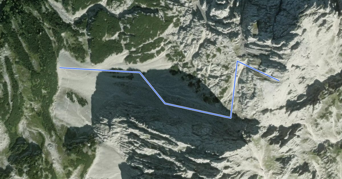 Маршрут Wanderweg 816b - Wilder Kaiser на спутниковом снимке