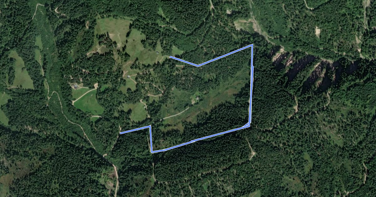 Маршрут Wanderweg 818a - Wilder Kaiser на спутниковом снимке