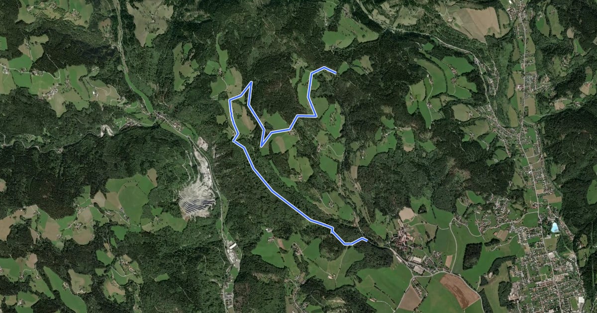 Маршрут Wanderweg 81a на спутниковом снимке