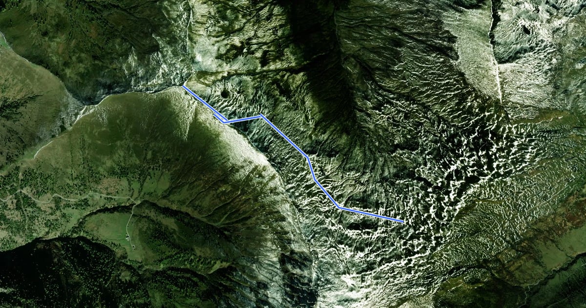 Маршрут Wanderweg 82 на спутниковом снимке