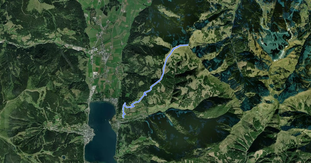 Маршрут Wanderweg 82 на спутниковом снимке