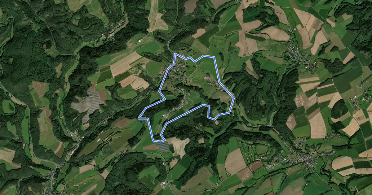Маршрут Wanderweg 82 Utscheid на спутниковом снимке