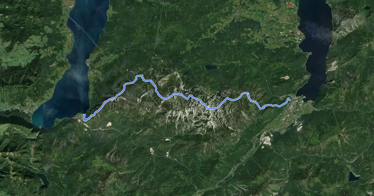 Маршрут Wanderweg 820 на спутниковом снимке