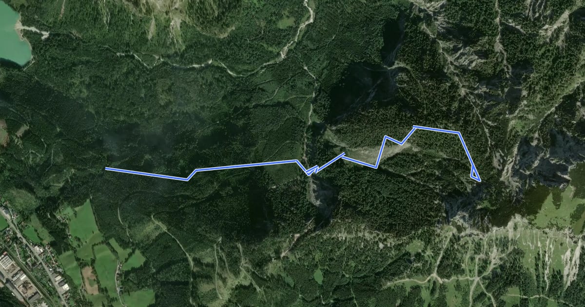 Маршрут Wanderweg 824 на спутниковом снимке