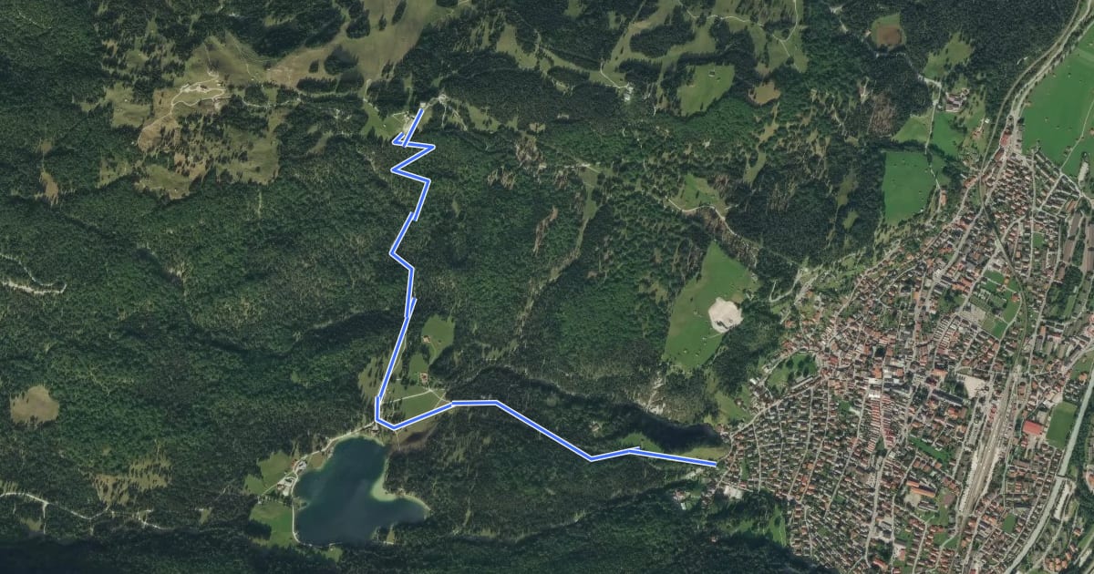 Маршрут Wanderweg 824 (blau) на спутниковом снимке