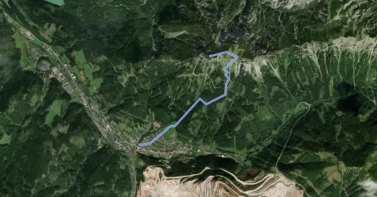 Маршрут Wanderweg 826 на спутниковом снимке