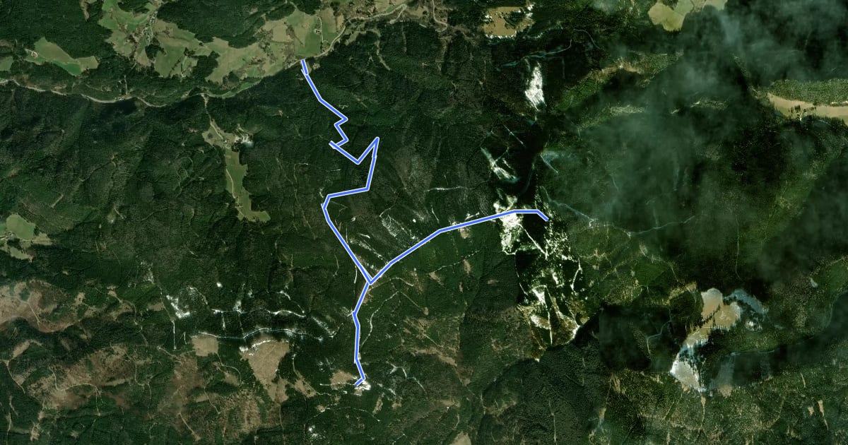 Маршрут Wanderweg 827 на спутниковом снимке