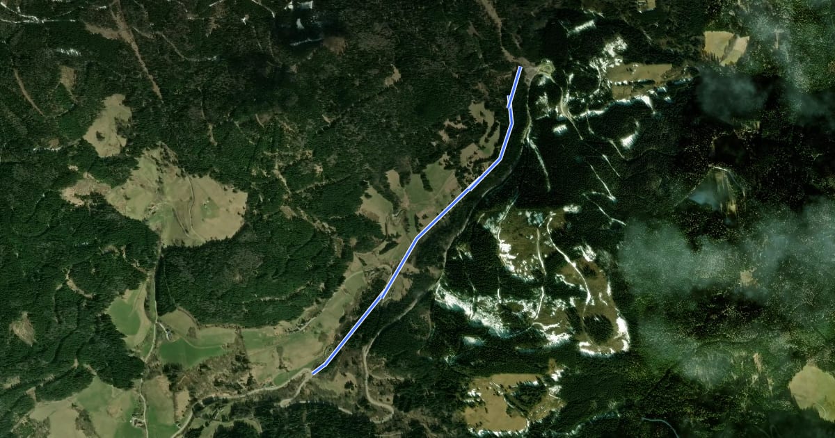 Маршрут Wanderweg 828 на спутниковом снимке