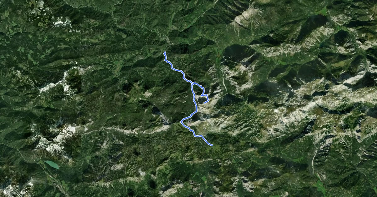 Маршрут Wanderweg 829 на спутниковом снимке