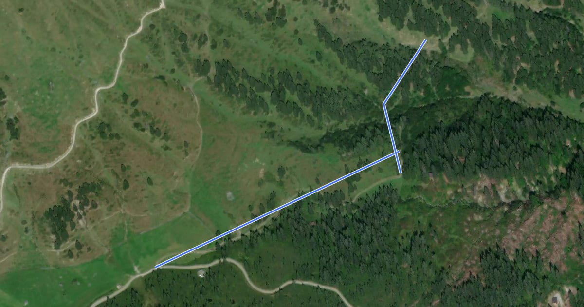 Маршрут Wanderweg 83 на спутниковом снимке