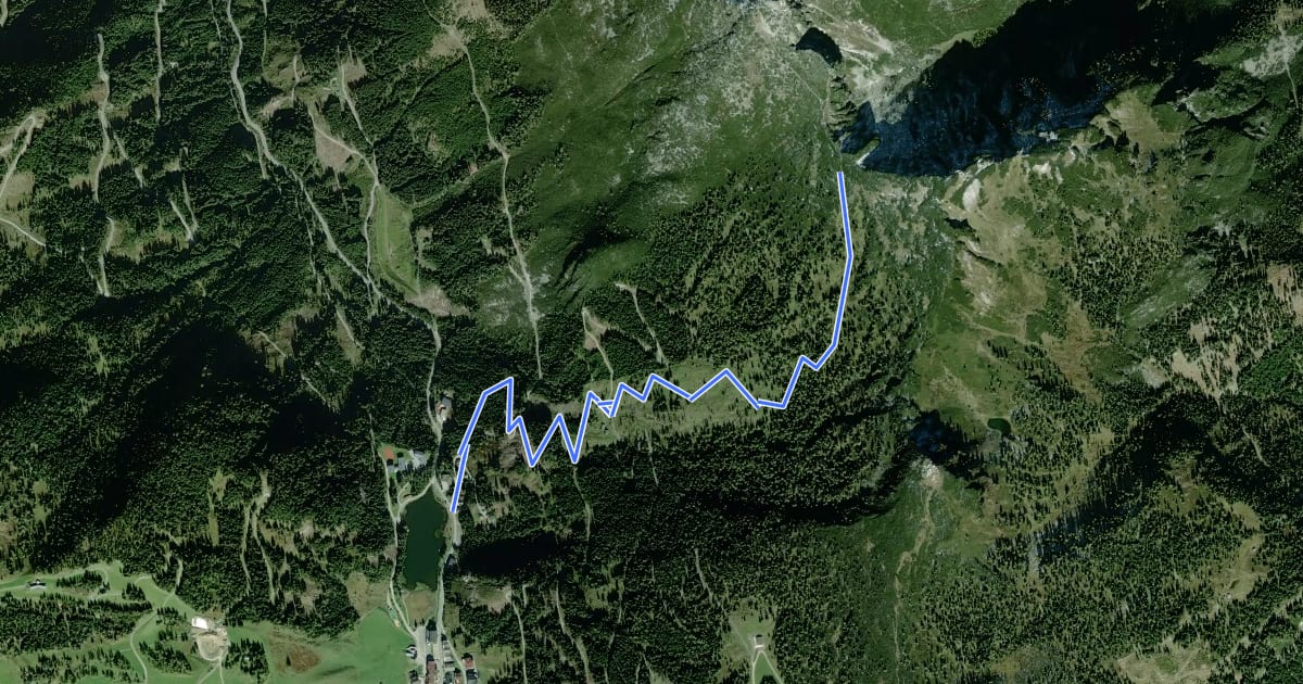 Маршрут Wanderweg 83 на спутниковом снимке