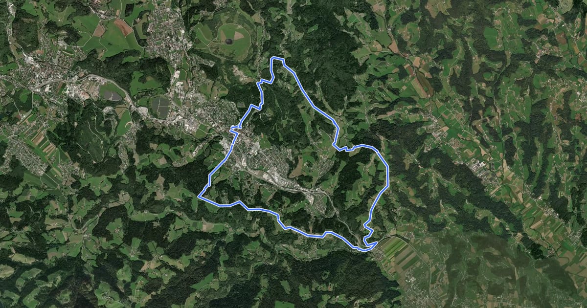 Маршрут Wanderweg 83 на спутниковом снимке