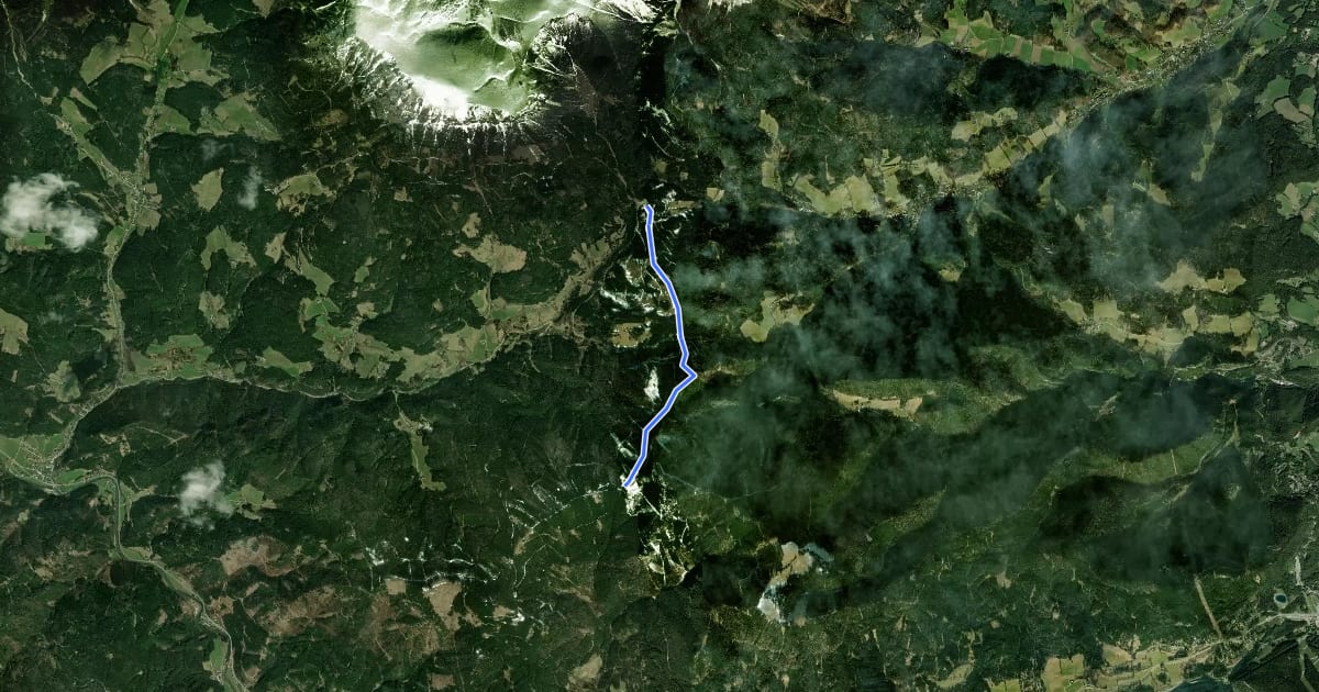Маршрут Wanderweg 830 на спутниковом снимке