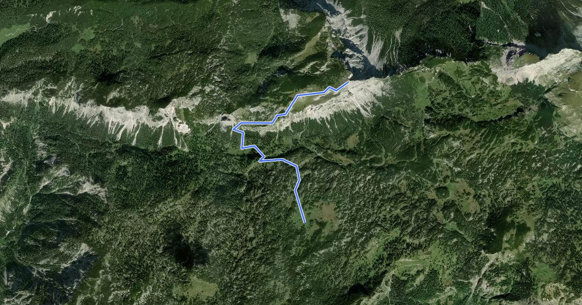 Маршрут Wanderweg 830 на спутниковом снимке