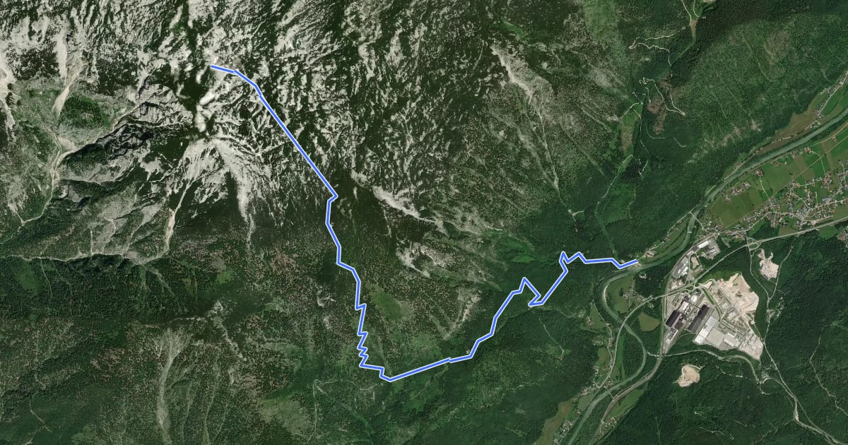 Маршрут Wanderweg 830 на спутниковом снимке