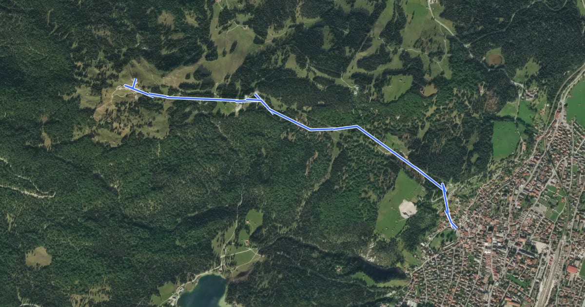 Маршрут Wanderweg 830 (blau) на спутниковом снимке