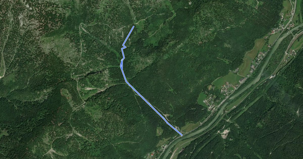 Маршрут Wanderweg 831 на спутниковом снимке