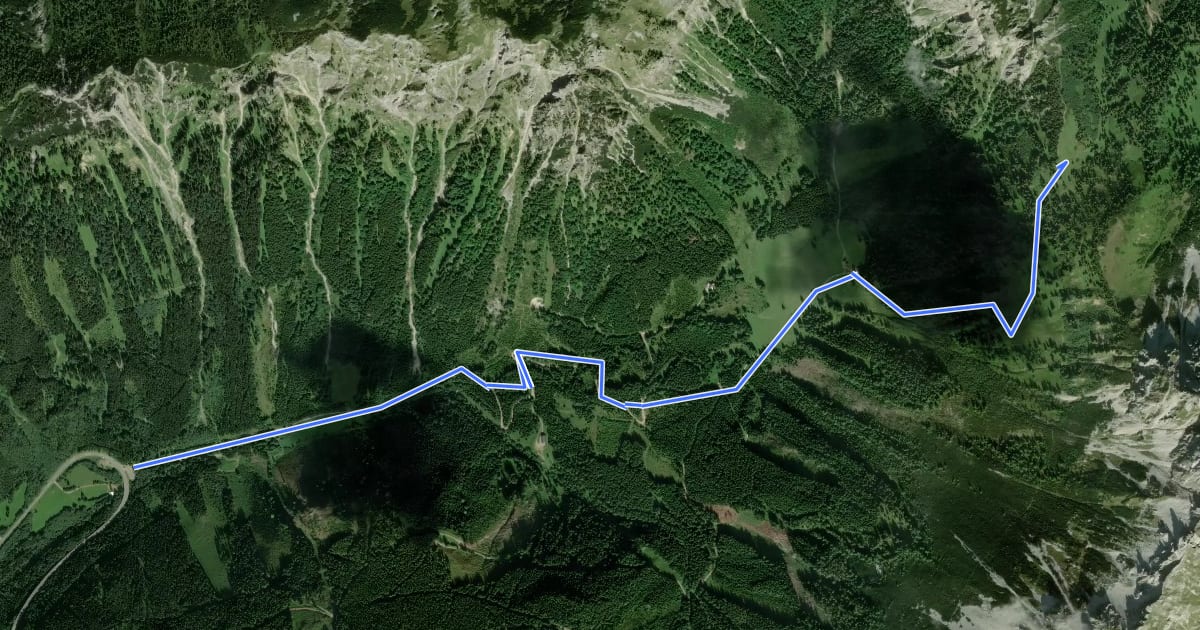 Маршрут Wanderweg 833 на спутниковом снимке