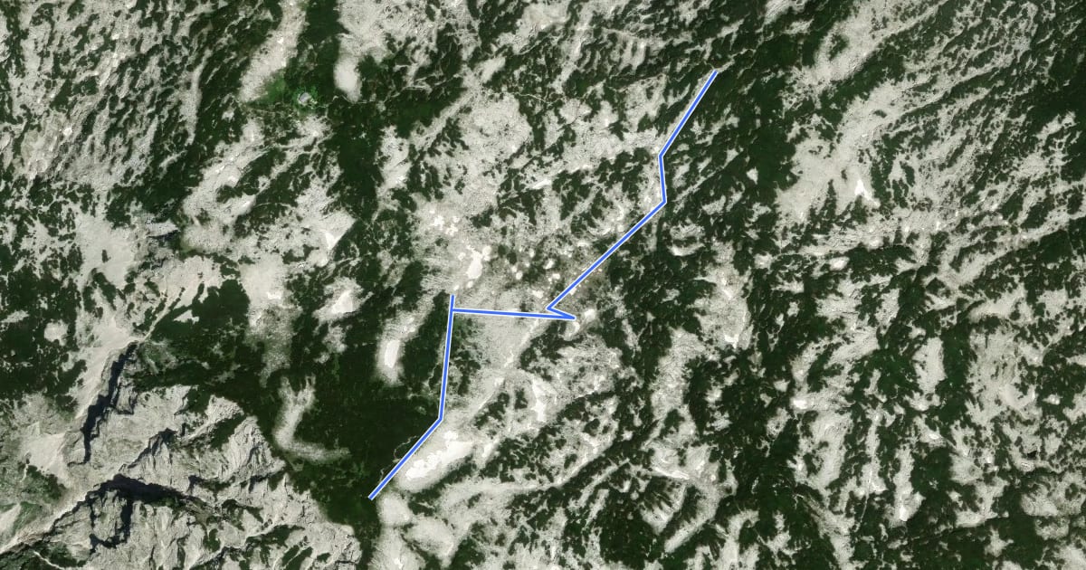 Маршрут Wanderweg 833: Höllkogelweg на спутниковом снимке