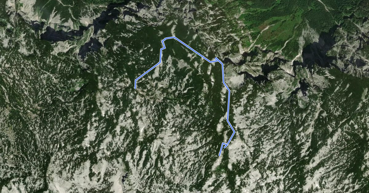Маршрут Wanderweg 834 на спутниковом снимке