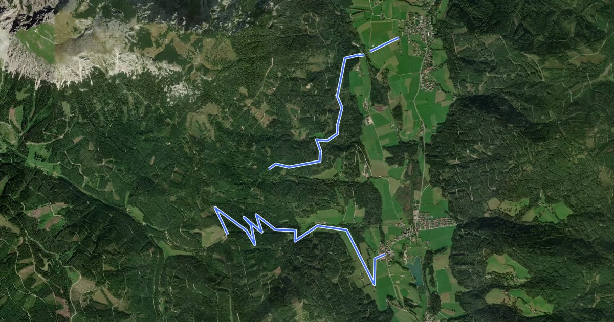 Маршрут Wanderweg 835 на спутниковом снимке