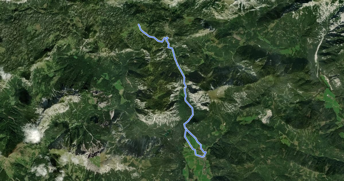 Маршрут Wanderweg 837 на спутниковом снимке