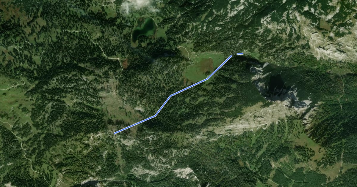 Маршрут Wanderweg 838 на спутниковом снимке