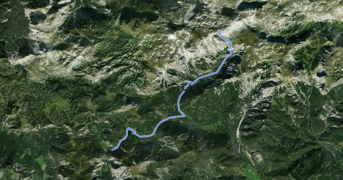 Маршрут Wanderweg 839 на спутниковом снимке