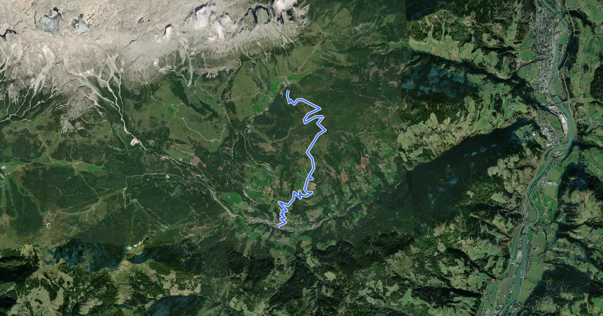 Маршрут Wanderweg 84 на спутниковом снимке